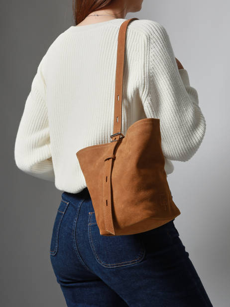Cross Body Tas Cavalier Nubuck Leder Etrier Bruin cavalier nubuck ECAN126S ander zicht 2